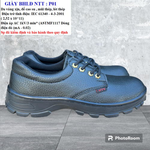 Giày bảo hộ lao động, đế cao su p01