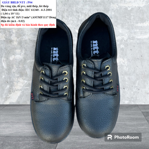 Giày bảo hộ lao động, đế cao su p01
