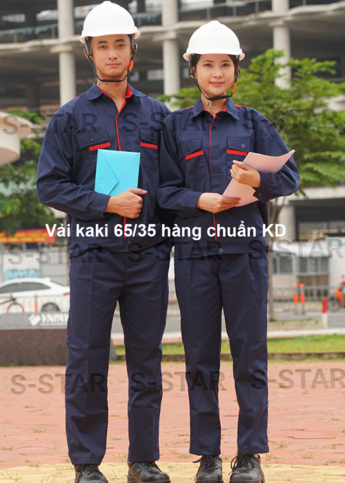 Quần áo BHLĐ vải kaki 65/35, may kỹ đẹp, cao cấp  Quần áo BHLĐ vải kaki 65/35, may kỹ đẹp, cao cấp